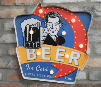 Light Up Ice Cold Beer Sign