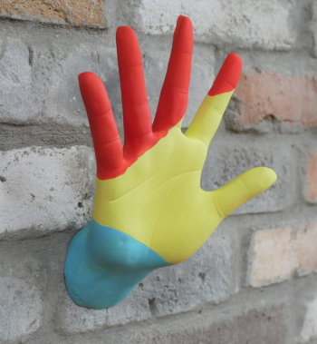 This one is on a plain brick wall.