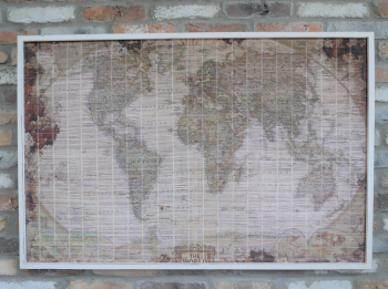White Framed World Map