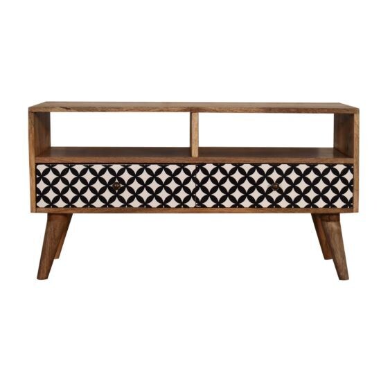 Diamond Screen Printed Entertainment Unit