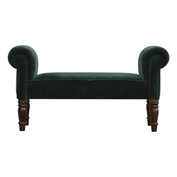 Emerald Green Velvet Bench