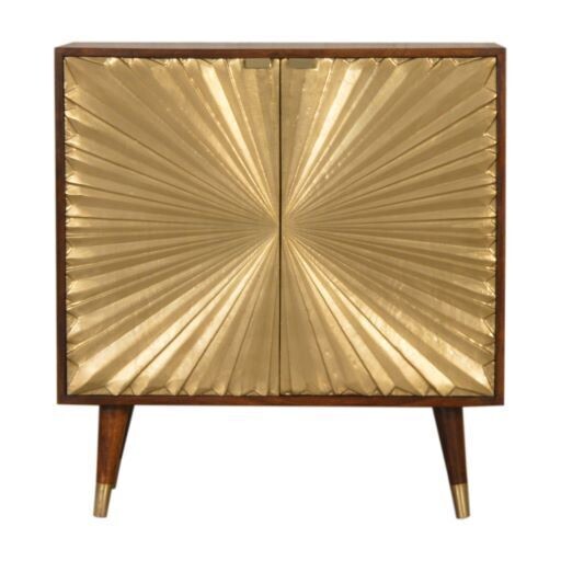 Our Nile Cupboard also comes with a brass covered set of twin doors