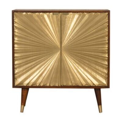 Our Nile Cupboard also comes with a brass covered set of twin doors