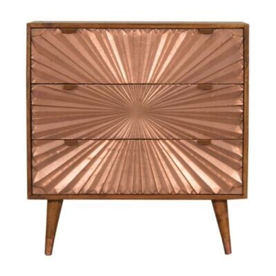 The copper inlay drawer fronts make the Nile Copper Chest something rather special
