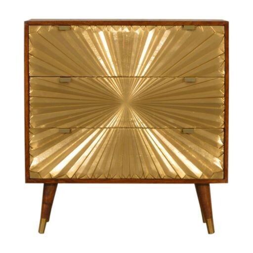 The Nile Chest of Drawers gives opulence the front seat- although the two deep drawers are very good too!