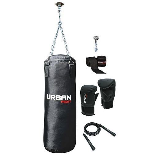 Urban Fight Punch Bag Kit
Black Finish with White Logo,