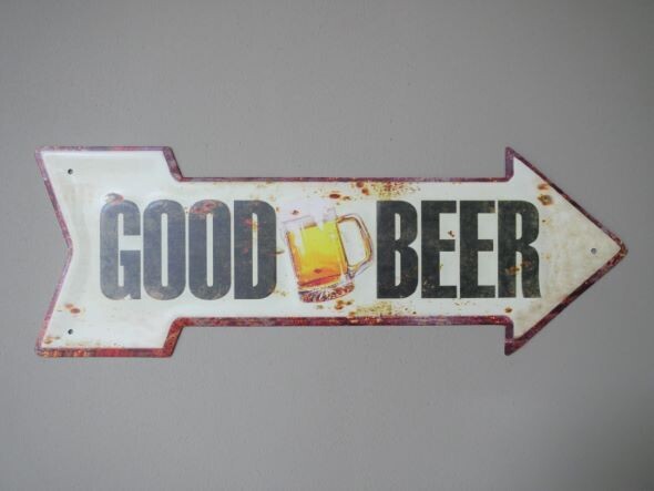 Good Beer Arrow Sign