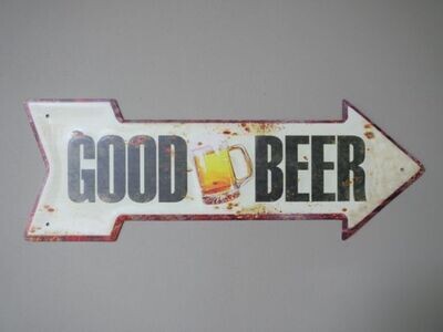 Good Beer Arrow Sign