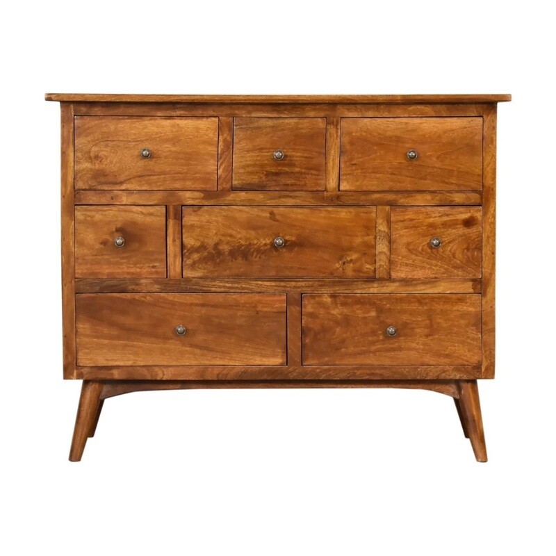 Chestnut Solid Wood Multi Drawer Cabinet.
3 Drawers, 3 Drawers and Two Drawers