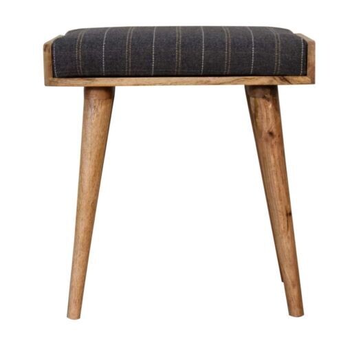 Pewter Tweed Tray Style Footstool Pewter Tweed Tray Style Footstool
