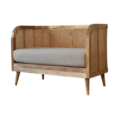 Mud Linen Rattan Sofa