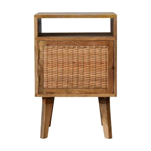 Wood Weave Bedside Cabinet
