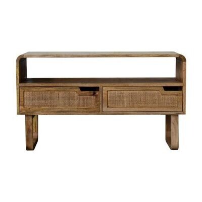 A shorter media unit for wherever space is at a premium. Same great quality in this Gower Media Unit, with a large compartment space for your video, streaming and audio devices, and two drawers for other equipment.