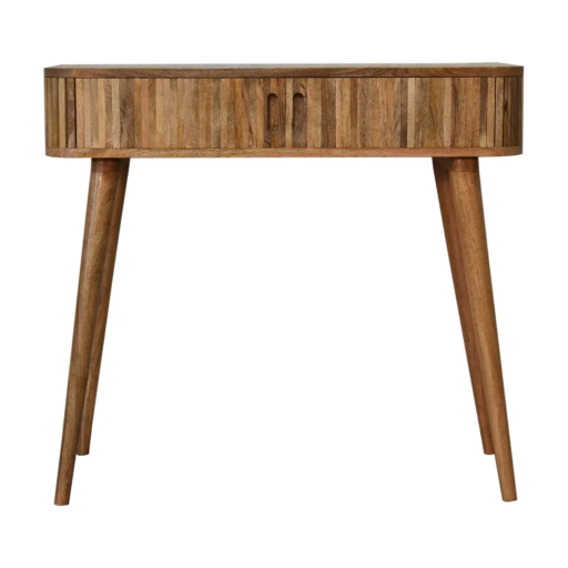 The Stripe Console matches the other pieces in our slightly retro-feel Stripe range. Made with solid Mango wood with an Oak effect finish.