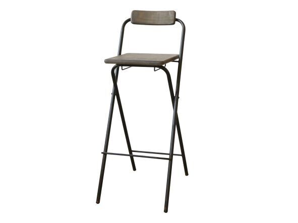 Two Factory Bar Stools for you here, and very usefully fold away if they are not in use.