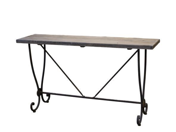 With perfectly beautiful ironwork, this French Service Table is also ideal as a shelf unit as it has a lovely solid pine top.