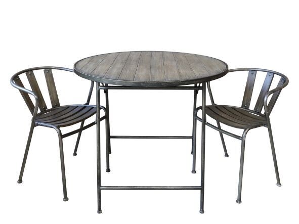 Fancy sitting out in a French cafe on the left bank? Well, we can't give you that but we can let you have this romantic table for two in the Paris style. And complete with two well built chairs too.
