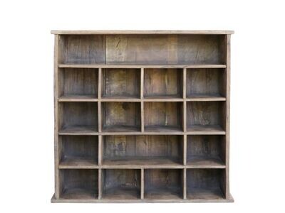 The Grande Shelf looks fabulous at nearly three feet high and wide. Lots of compartments including one unit-wide top compartment.