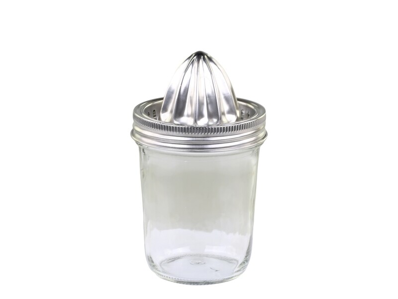 A lemon squeezer complete with a screw top glass for safely collecting the last drop of juice.