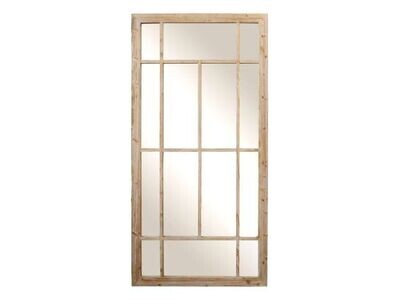 Such an exceptional and beautiful mirror to adorn your wall. It is a full size at nearly seven feet high. The mirror frame is made from recycled wood, 
