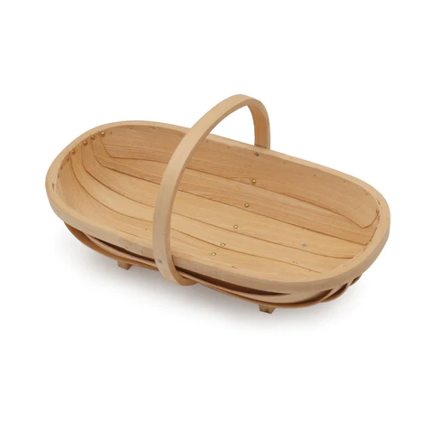 Wooden trug view from top