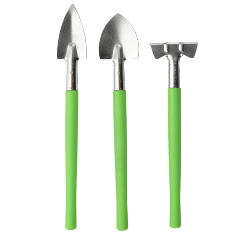 Terrarium Tool Set - Bright green handles with metal blades