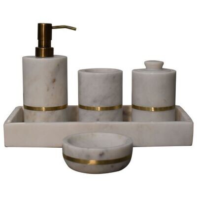 Brass Inlay Bathroom Set
