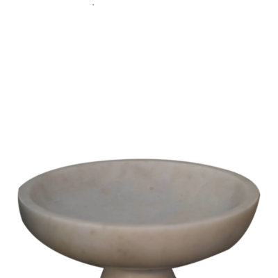 White marble fruit bowl
White Finish - bowl on central stand