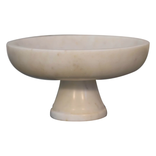 White marble fruit bowl
White Finish - bowl on central stand