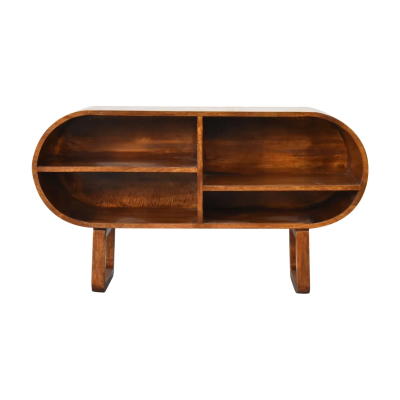 With its Scandinavian style, all your media devices will look great in this media unit.