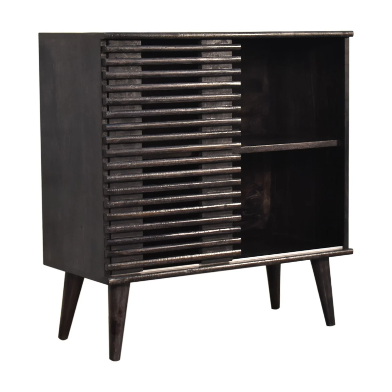 Kobe Cabinet
Ash Black Finish
Horizontal Left Hand Design and Right hand two shelf open slot