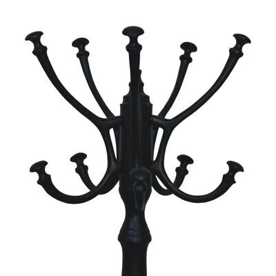 An elegant black coat stand finished in black to suit most homes