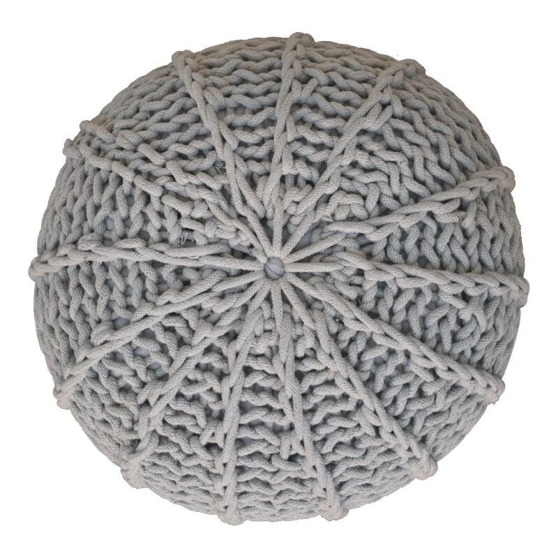 Cable Pouffe
Grey Finish
Crochet Finish - central design on top surface with vertical sections on side