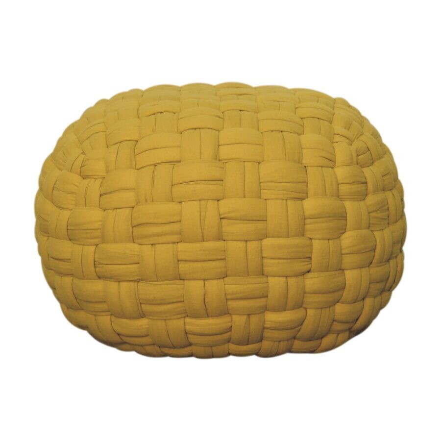 Tube Weave Fabric Pouffe
Oval Shape
Mustard finish