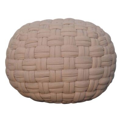 Tube Weave Pouffe in cream finish.
Oval Shape