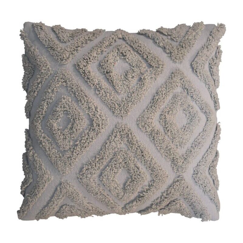 Diamond Pattern Cushion Set of 2 - Grey Grey Cushion With diamond pattern with diamonds within diamonds