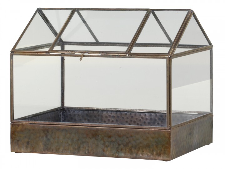 Antique Brass Finish / Glass Indoor Greenhouse
