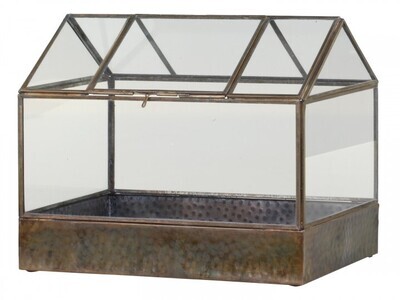 Antique Brass Finish / Glass Indoor Greenhouse
