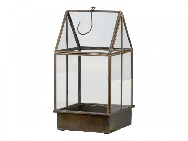 Antique Brass Finish / Glass Indoor Greenhouse
