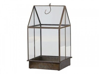 Antique Brass Finish / Glass Indoor Greenhouse
