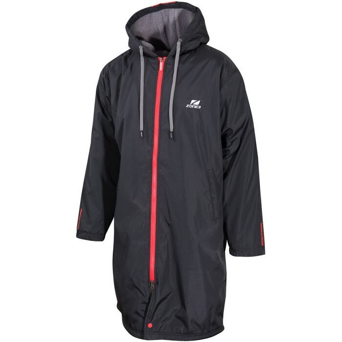 Zone3 Polar Fleece Parka Robe Jacket
Black with Orange trim and white logos
Front