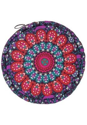 Fair Trade Peacock Yoga / Meditation Pouffe - Pink