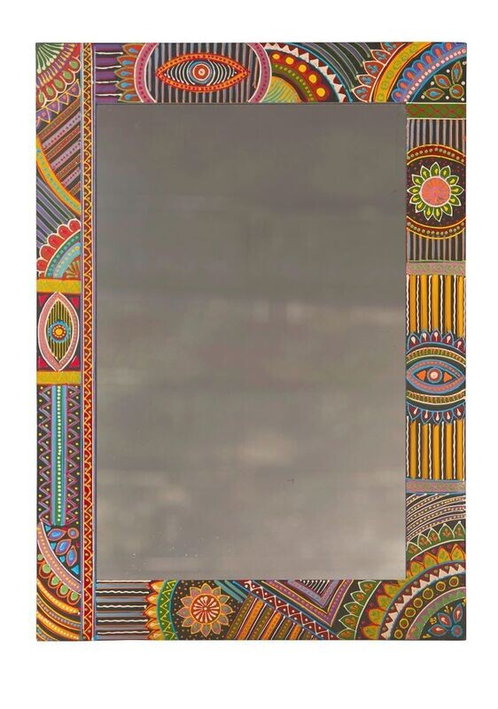 Harmony Sharifa Hand Painted Wooden Mirror Harmony Sharifa Hand Painted Wooden Mirror