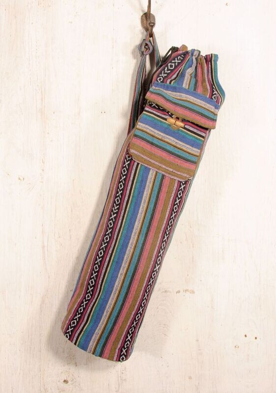 Fair Trade Annapurna Nepali Stripe Yoga Mat Bag
Multi Colour Stripe Finish