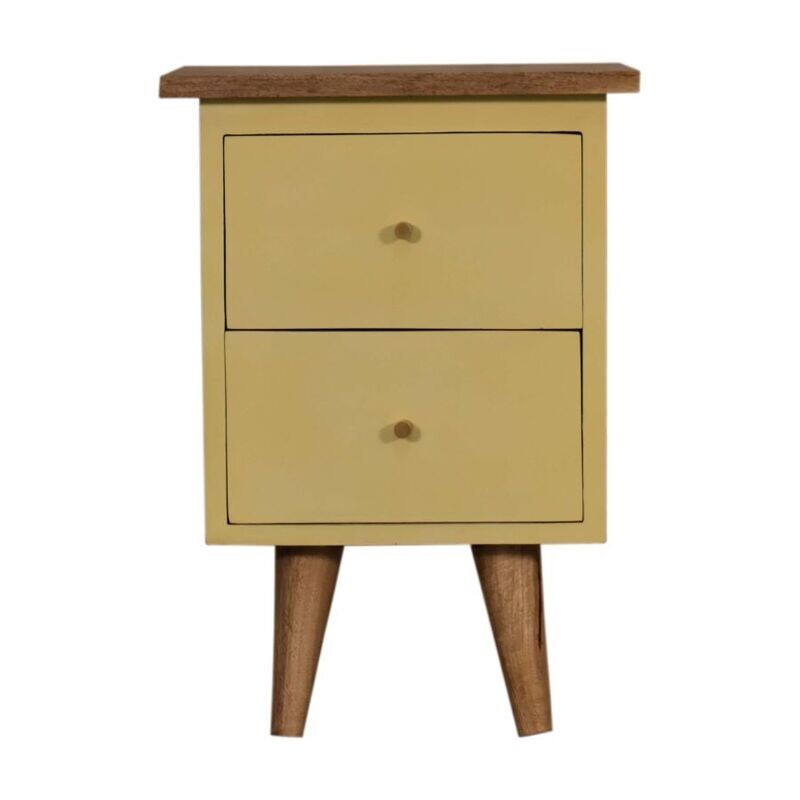 Tonic Hand Painted Bedside Cabinet - Mellow Yellow Mellow Yellow is a shade that suits our Tonic Bedside Cabinet very well.