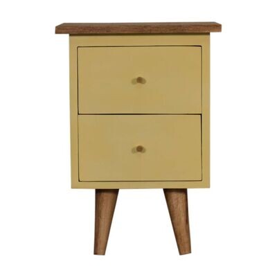 Tonic Hand Painted Bedside Cabinet - Mellow Yellow Mellow Yellow is a shade that suits our Tonic Bedside Cabinet very well.