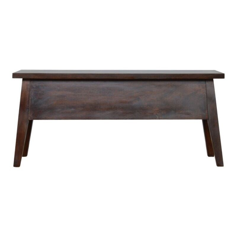 A great place to store all those things that should have their own home- and now they have!! Finished in a walnut stain, but made of solid Mango wood.