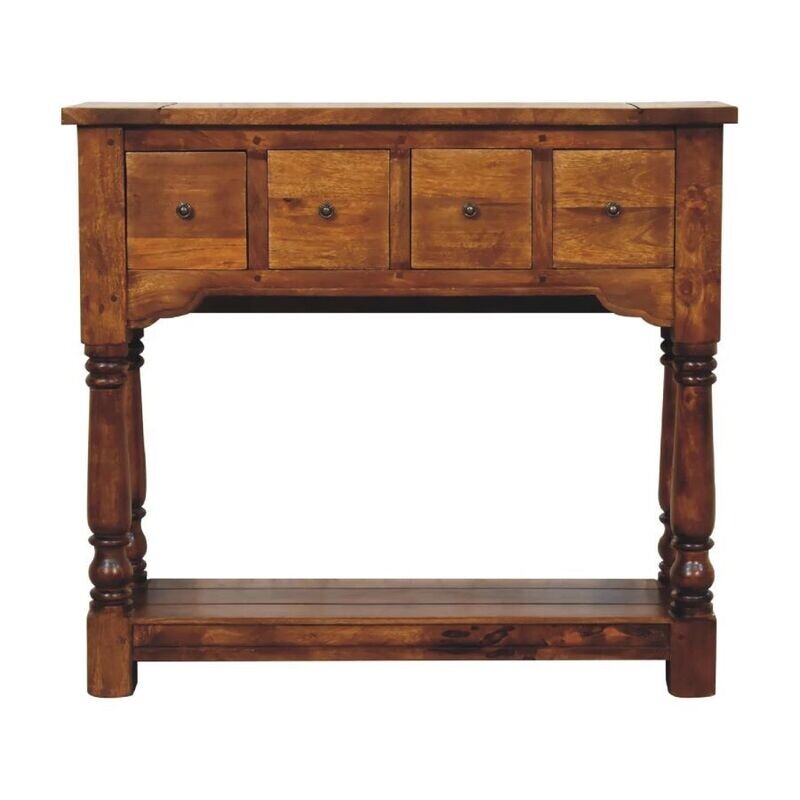 This is a classic design console with a narrow depth of just 30 cm, and just the ticket for a hallway. However, it is often used in sitting and dining rooms where it can be used for a variety of purposes.
