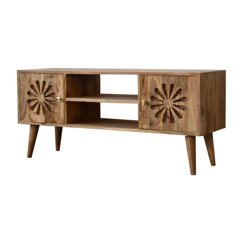 This media unit is just one of our Daisy range with the flower motif  on both doors.