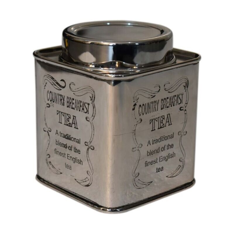 Chrome Sugar, Tea and Coffee Square Storage Set of Three